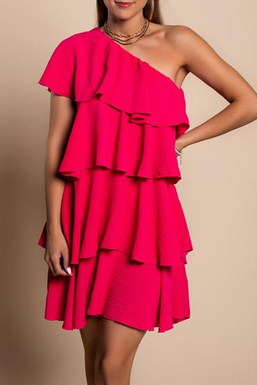 Elegantna mini haljina s volanima Liona, roza